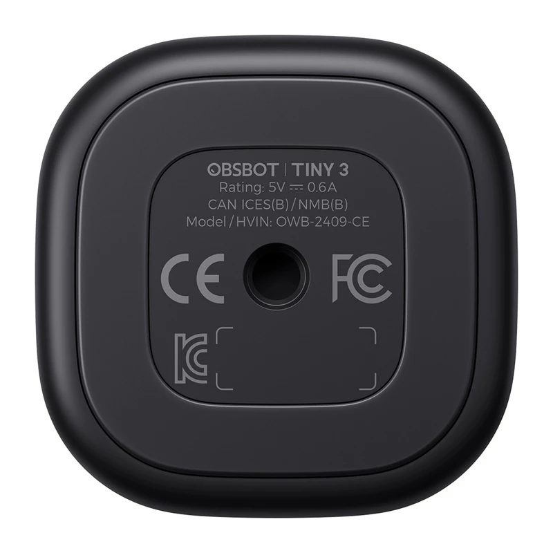 Webcam Obsbot Tiny 3 PTZ 4K da Obsbot — câmara PTZ 4K compacta para streaming e conferências