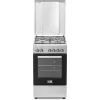 Placa a gás e forno elétrico SIMFER 5405SERGG, aço inoxidável, 4 zonas, 50 cm
