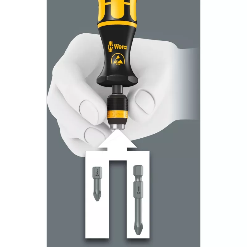 Wera Kraftform Kompakt 60 ESD - suporte manual com conjunto de bits - 17 peças (05051043001)