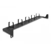 Painel de encaminhamento de fibra ótica DeLOCK 19 polegadas 1U preto montagem em rack 1U