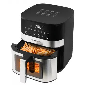 Fritadeira de ar quente ESPERANZA Pesce Alla Griglia 5 L, fritadeira de ar quente sem óleo, 1400 W, 8 programas, 200 °C, controlo tátil