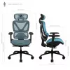 Cadeira de escritório ergonómica ThunderX3 XTC - preto/azul