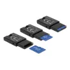 Leitor de cartões DeLOCK USB 2.0 preto Micro SD MicroSDHC MicroSDXC 480 Mbit/s
