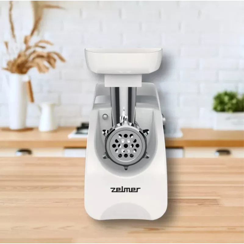 Máquina de picar carne Zelmer ZMM9801B 2200 W aço inoxidável, branco