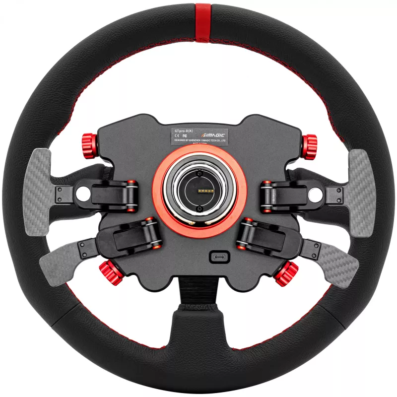 Cubo/punho de volante Simagic GT1 Pro (GTPRO-R K couro) — revestimento em couro, compatível com a série GT1
