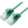 Cabo de patch UTP ROLINE GREEN Cat.6A (Classe EA), LSOH, fino, verde, 1,5 m (21.44.3934)