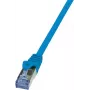 Cabo de rede LogiLink 0,5 m Cat.6A RJ-45 S/FTP azul