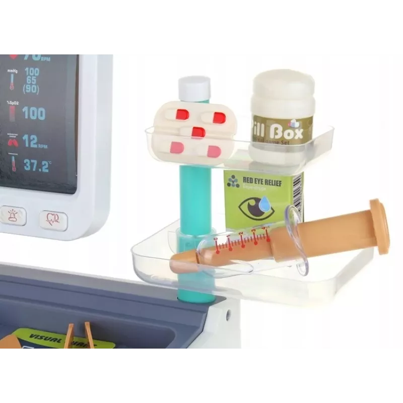 Extralink Toys conjunto de médico interativo, carrinho médico grande brinquedo