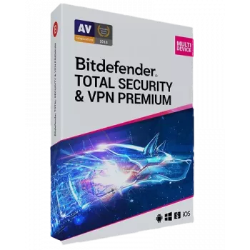 Bitdefender Total Security + Premium VPN | 3 PC | 1 ano | Apenas UE