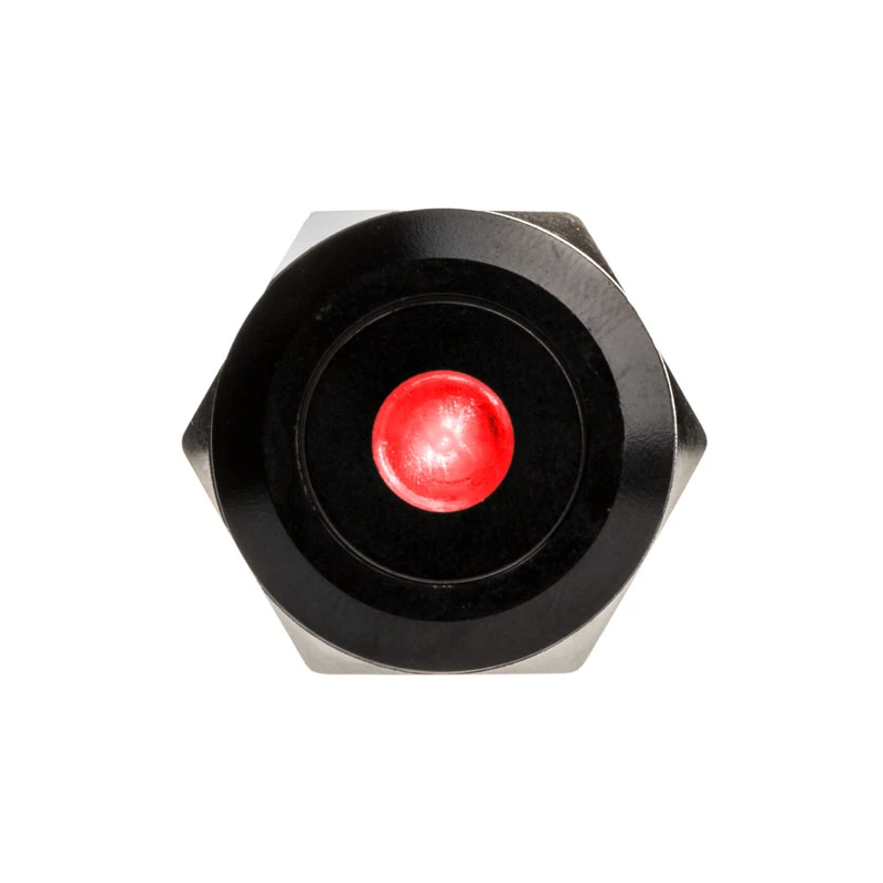 Botão de pressão antivandalismo DimasTech 22 mm Blackline Dot RGB PD223
