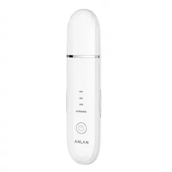 Escova de limpeza facial ultrassónica ANLAN ALCPJ07-02 – branca, dispositivo de esfoliação e limpeza profunda por ultrassons