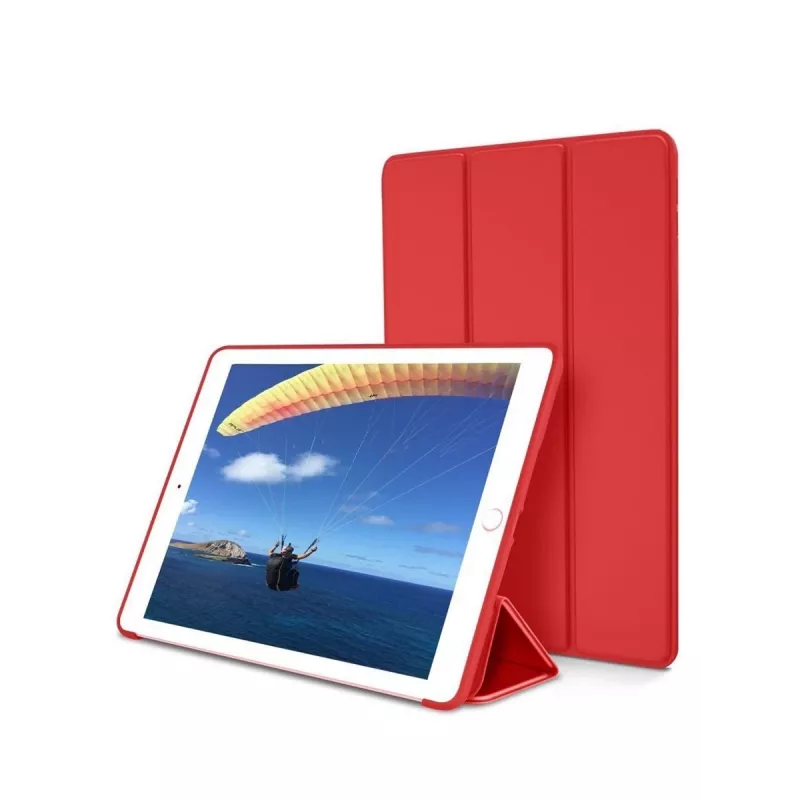 Capa em pele para tablet Devia para iPad Air 2019 / iPad Pro 10.5 com ranhura para caneta, vermelha