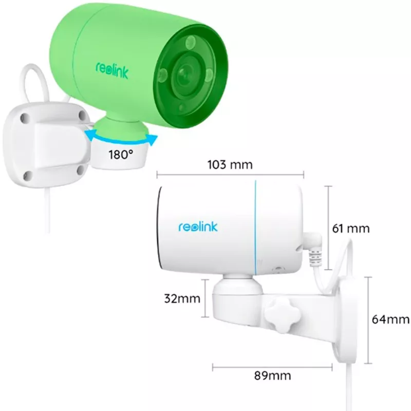 Câmara PoE Reolink P330P 4MP — visão noturna, deteção de movimento