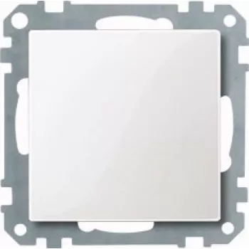 Placa de parede / tampa de interruptor Merten 391625, branco, termoplástico, uma peça