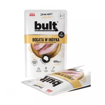 Comida húmida para cães BULT Rich in Turkey 100 g — alimento completo em lata para cães adultos, 78 % humidade, 11 % proteína