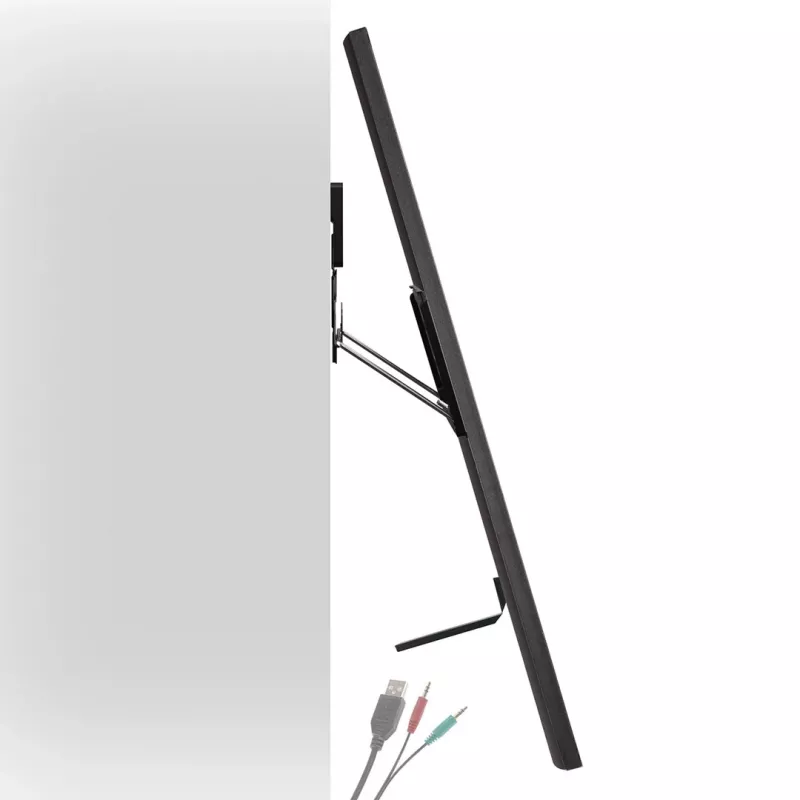 Suporte de parede para TV ultra-fino Maclean MC-481 para televisores planos e curvos de 37-80 polegadas, máx. 75 kg, VESA 600x400, suporte de TV universal