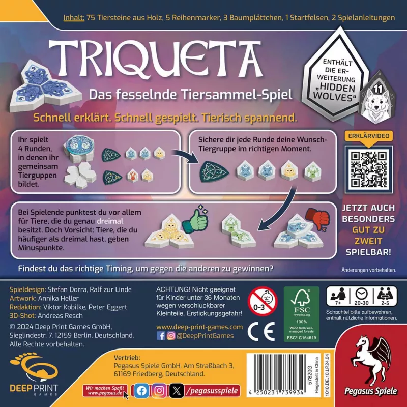 Deep Print Games: Triqueta 2ª edição, jogo de tabuleiro