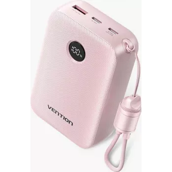 Powerbank portátil Vention FKBP0-C 20000 mAh — bateria externa com 2x saídas USB-C e 1x USB-A