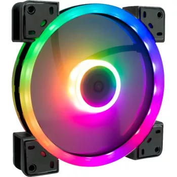 Inter-Tech 88885539 Argus RS-141 RGB ventoinha para caixa, 140x140x25 mm, 1200 rpm, preta
