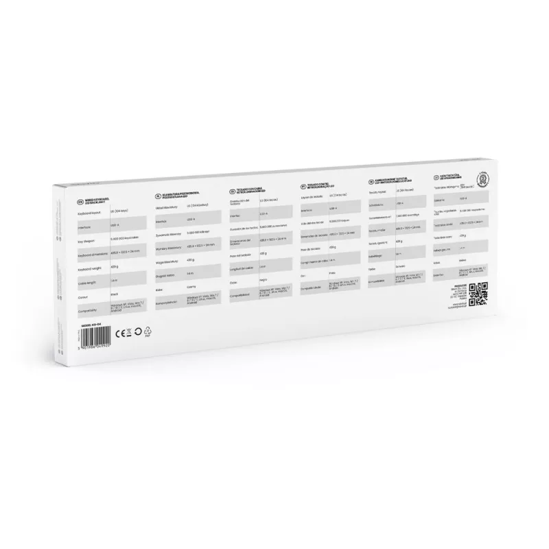 Teclado Savio KB-04 Home/Office USB QWERTY UK International Preto