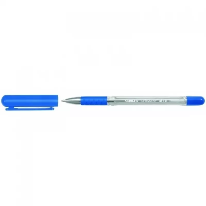 Caneta esferográfica Stanger 18000300007 — tinta azul, ponta 1,0 mm, Softgrip