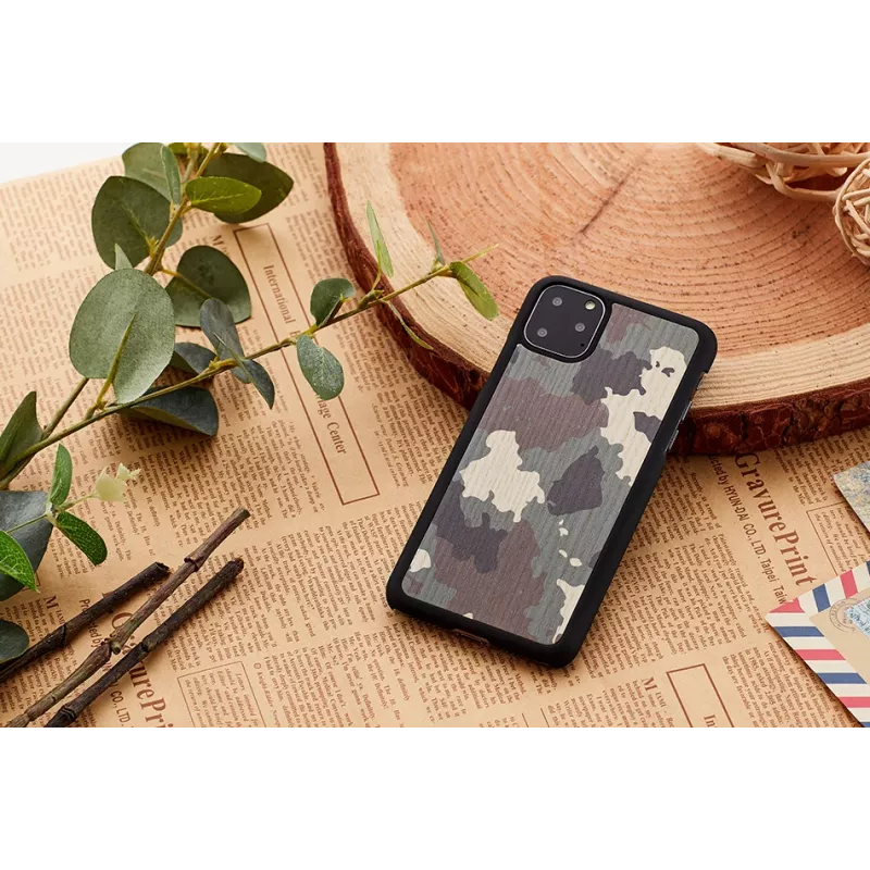 Capa para smartphone man and wood para iPhone 11 Pro — camuflagem preto capa protetora