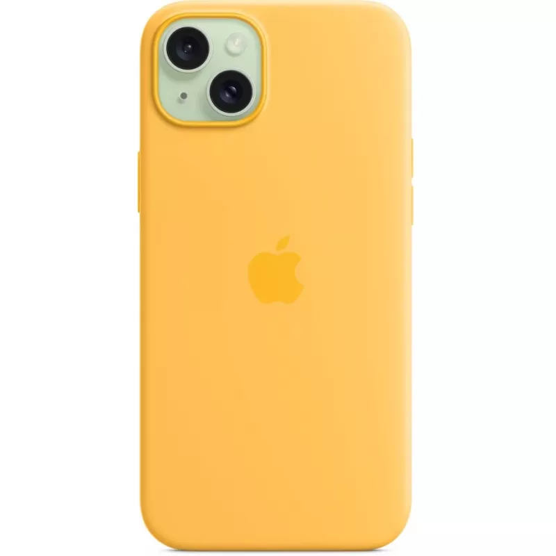 Apple iPhone 15 Plus capa de silicone com MagSafe, Sunshine, MWNF3ZM/A