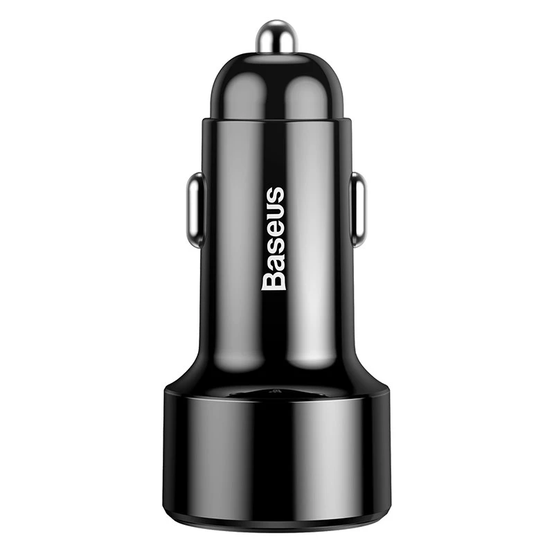 Carregador de automóvel Baseus CCMLC20C-01 universal preto carregamento rápido 12-24V