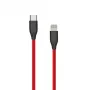 Cabo de silicone USB Type-C - Lightning, 1 m (vermelho)