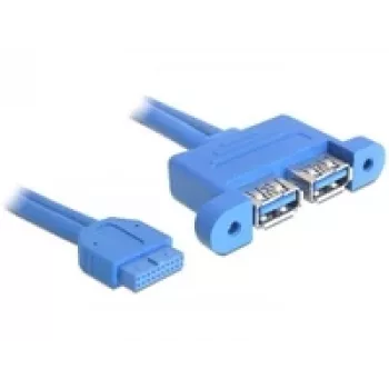 Cabo USB DeLOCK 82941 USB 3.2 Gen 1 0,45 m 2 x USB A azul