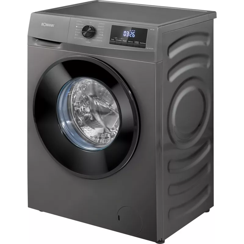 BOMANN WA 7185 máquina de lavar roupa de carga frontal, 8 kg, 1400 rpm, titânio/preto