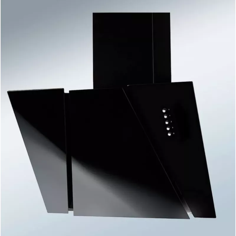 AKPO WK-4 Cetias Eco 50 exaustor de parede, 50 cm, LED, vidro preto, preto