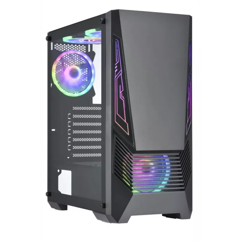 Caixa | GOLDEN TIGER | Formatos de placa-mãe suportados ATX/micro ATX | Preto | Midi Tower | Buffalo M730i | BUFFALOM730I