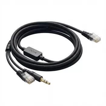 Cabo adaptador Helos compatível com Jabra 14201-10 — ligação de áudio/telefone para headset