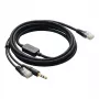 Cabo adaptador Helos compatível com Jabra 14201-10 — ligação de áudio/telefone para headset