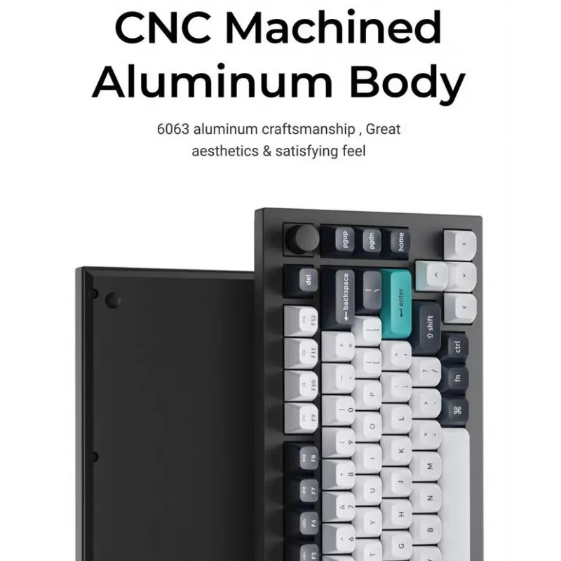 Teclado mecânico Keychron Q1 Max 75% com Banana Switches, Carbon Black