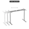 Mesa de altura ajustável Up Up Bjorn cinzenta, tampo L branco