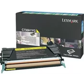 Cartucho de toner Lexmark C736H1YG amarelo, laser, 10.000 páginas, 1 unid.