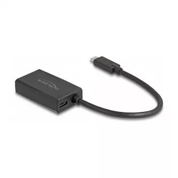 Adaptador DisplayPort fêmea para USB Type-C macho DeLOCK 4K PD 85W