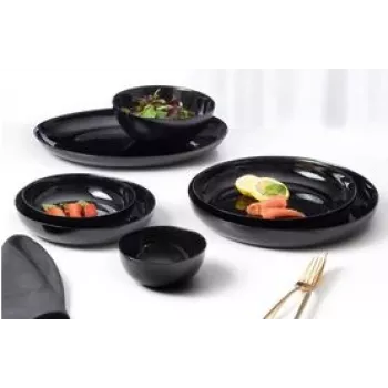 Prato redondo de vidro Ritzenhoff & Breker 4every day preto