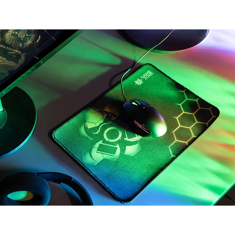 TRACER GameZone Hexy3 tapete de rato para gaming, 35 x 28 x 0,4 cm, preto/amarelo