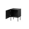 Conjunto de mesas de cabeceira 2 unid. Cama Meble ISLA 44,5×40×59 cm preto mate MDF/aglomerado