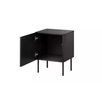 Conjunto de mesas de cabeceira 2 unid. Cama Meble ISLA 44,5×40×59 cm preto mate MDF/aglomerado