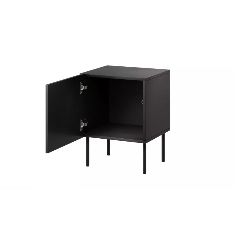 Conjunto de mesas de cabeceira 2 unid. Cama Meble ISLA 44,5×40×59 cm preto mate MDF/aglomerado