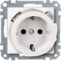 Merten System M 233819 módulo de tomada de segurança SCHUKO com disjuntor diferencial, branco polar brilhante