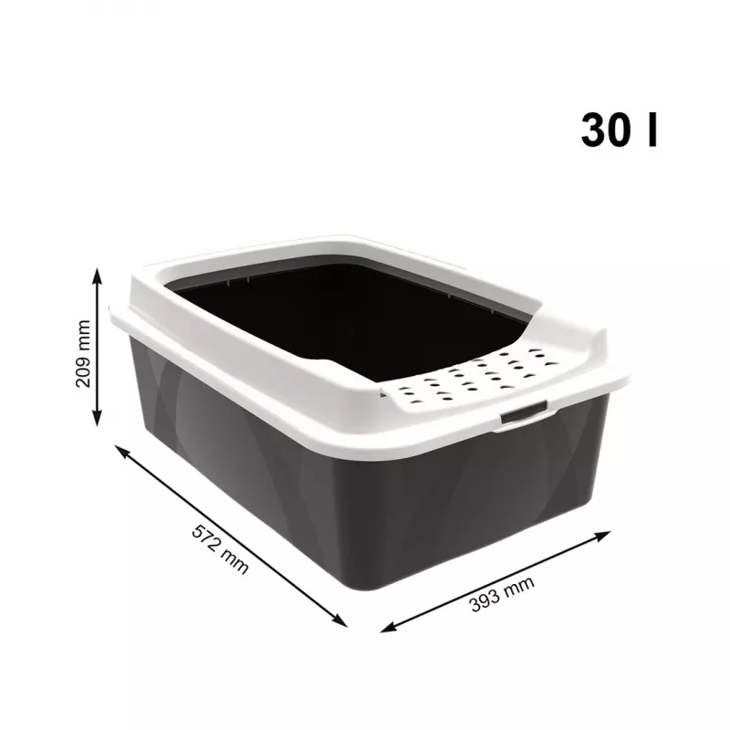 ROTHO Bonnie Eco caixa de areia para gatos, preta