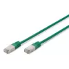 Cabo de rede Digitus CAT 5e SF/UTP RJ-45 0,5 m verde