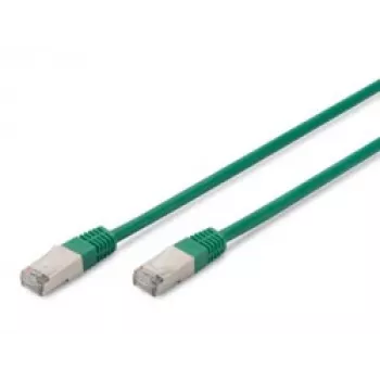 Cabo de rede Digitus CAT 5e SF/UTP RJ-45 0,5 m verde