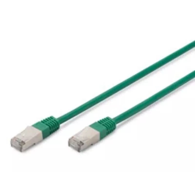 Cabo de rede Digitus CAT 5e SF/UTP RJ-45 0,5 m verde
