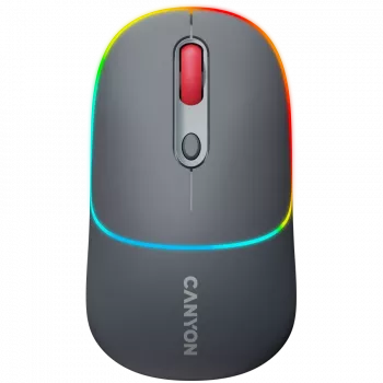 Rato sem fios Canyon MW-22 2em1 RGB - Cinzento - Bluetooth/RF - 1.600 dpi - recarregável